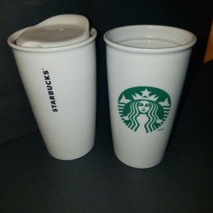 Strarbucks Ceramic Travel mugs (2)